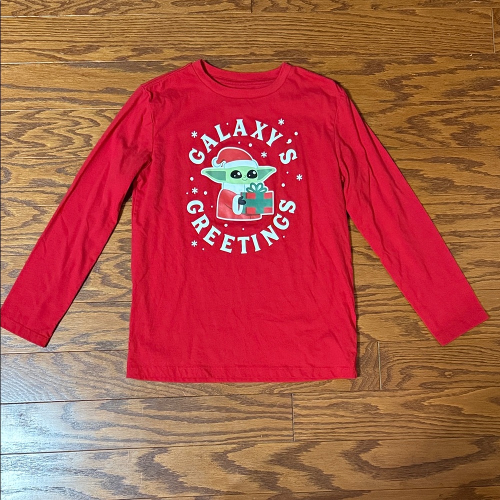 Old Navy Festive Red Long Sleeve Tee